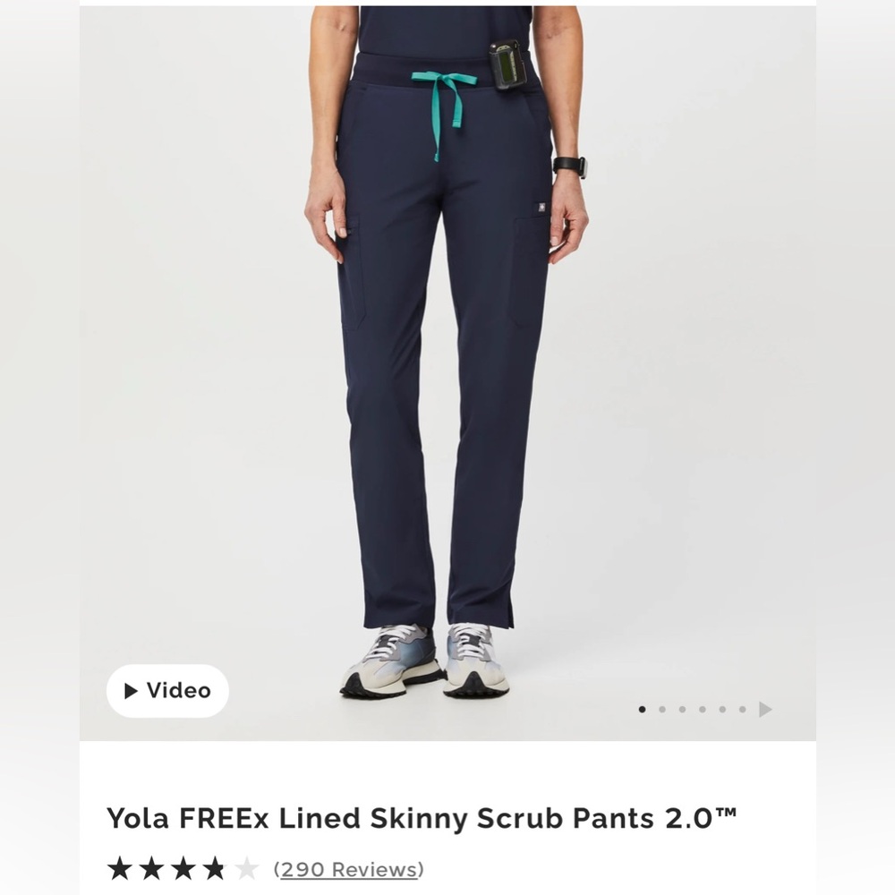 FIGS Navy Yola FREEx Skinny Scrub Pants